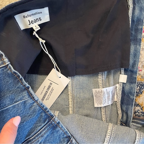 NWT Reformation Malina Denim Strapless Dress in Laguna Size 6 $218 - Picture 11 of 11